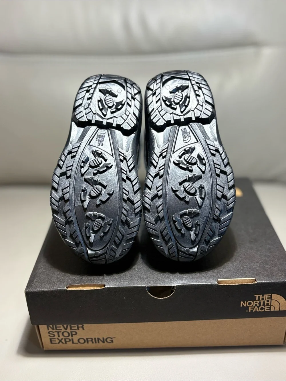 The North Face Kids Gray and Black Insulated Winter Boots